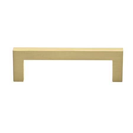 Gliderite Hardware 3-3/4 in. Center to Center Solid Square Bar Pull Satin Gold 21683-96-SG-1